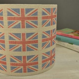 union jack linen lampshade by lolly & boo lampshades
