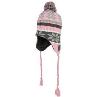 NCAA Top of the World Michigan Wolverines Women's Snowy Knit Beanie   Pink/Gray: Clothing