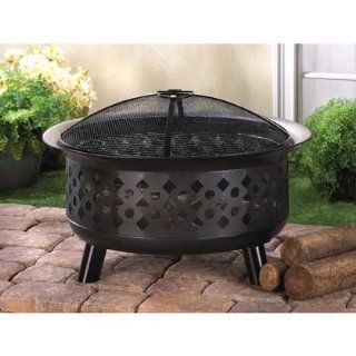 Iron Outdoor Fire Pit Fire Bowl ~ Pool Deck Patio ~ Camping ~ City Apartment : Fire Pit Screens : Patio, Lawn & Garden
