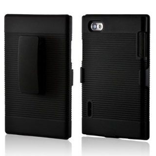 CoverON COMBO Hard Snap On BLACK LINE Cover Case with Holster Clip for LG VS950 VU VERIZON [WCC422]: Cell Phones & Accessories