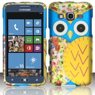 SAMSUNG ATIV S NEO I800 BLUE YELLOW OWL DESIGN RUBBERIZED SNAP ON CASE from [Accessory Library]: Cell Phones & Accessories