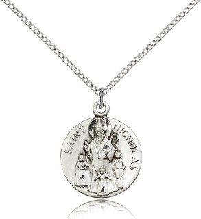 Sterling Silver St. Nicholas Pendant: Pendant Necklaces: Jewelry