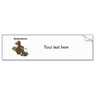 Bucky Beaver Bumper Sticker