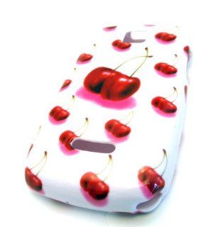 Motorola Wx430 Theory Hard Case White Cherry Design Phone Case Skin Cover Boost: Cell Phones & Accessories
