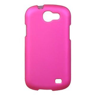 Hot Pink Rubberized Snap On Protector Case for Samsung Galaxy Express SGH i437 Cell Phones & Accessories