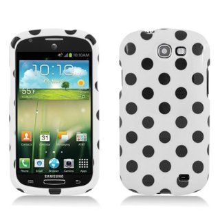 Aimo SAMI437PCPD300 Cute Polka Dot Hard Snap On Protective Case for Samsung Galaxy Express i437   Retail Packaging   Black/White: Cell Phones & Accessories