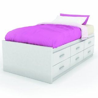 Sonax S 111 LWB Willow Single Captains Storage Bed with 6 Drawer in Frost White   Platform Beds