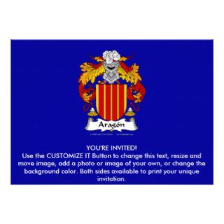 Aragon Family Crest Custom Announcements