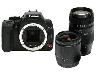 Canon Digital Rebel XTi 10.1MP Digital SLR Camera Body (Black/Outfit Box) + Tamron 28 80mm f/3.5 5.6 Lens + Tamron 70 300mm f/4 5.6 Di LD Lens  Camera & Photo
