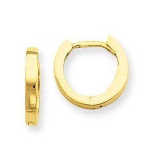 14k Gold Hinged Hoop Earrings: Jewelry