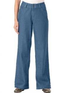Woman Within Women's Petite Jean, Wide Leg Styling at  Womens Clothing store