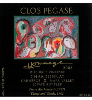 2008 Clos Pegase Chardonnay Hommage Artist Series Reserve Mitsuko's Vineyard Carneros   Napa Valley 750 mL: Wine