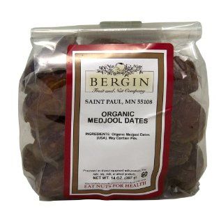Bergin Nut Company Organic Medjool Dates, 14 Ounce Bags (Pack of 2)  Dates Produce  Grocery & Gourmet Food