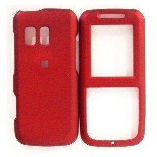 Samsung R451c Red Solid Design HARD RUBBERIZED FEEL RUBBER COATED Skin Cover Case Protector Hard Straight Talk NET 10 Hard: Cell Phones & Accessories