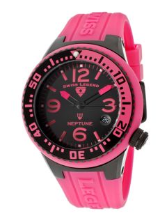 Unisex Neptune Black & Pink Watch by Swiss Legend Watches