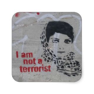 I am not a terrorist square sticker
