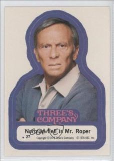 Norman Fell Is Mr. Roper (Trading Card) 1978 Three's Company Stickers #27 Entertainment Collectibles