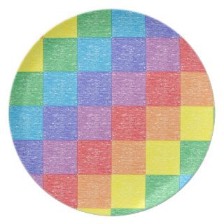 Patchwork Rainbow Plate