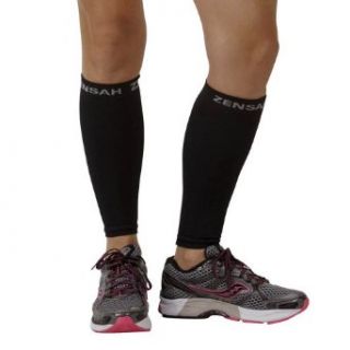 Zensah  Compression Leg Sleeves, Black, Small/Medium Clothing