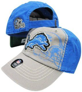 Detroit Lions Grey/Light Blue Two Tone Webster Slouch Clean Up Hat / Cap : Sports Fan Baseball Caps : Sports & Outdoors