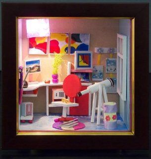 Dollhouse Miniature DIY Frame Kit Light Hope Telescope Living Room Sweet Home for christmas gift: Toys & Games