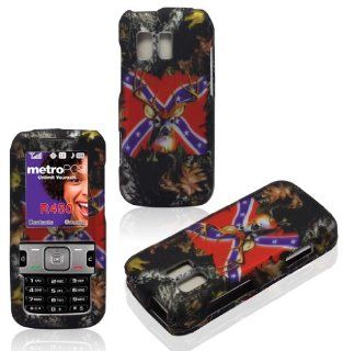 2D Camo Flag Stem Samsung Straight Talk R451c, TracFone SCH R451c, Messenger R450 Cricket, MetroPCS Case Cover Hard Snap on Rubberized Touch Phone Cover Case Faceplates: Cell Phones & Accessories