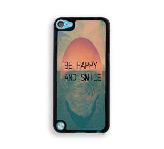 Be Happy And Smile Hipster Quote Mystic Background iPod Touch 5 Case   Fits ipod 5/5G: Cell Phones & Accessories