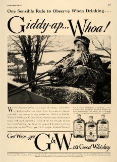 1937 Ad G & W Five Seven Star Bonded Stock Good Whiskey   Original Print Ad  
