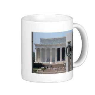Lincoln Memorial photo view WWII memeorial Coffee Mugs