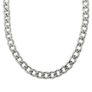 Mens 13.5mm Stainless Steel Curb Chain Necklace   22   Zales