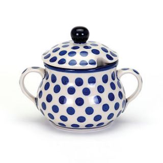 handmade sugar pot by country traditionals