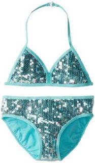 Kensie Girls 7 16 Sequins Triangle Bikini Set: Clothing