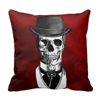 Goth Skull Throw Pillows