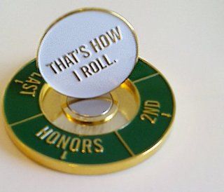 Starter Coin with golf ball marker engraved with putter phrase: THAT'S HOW I ROLL : Sports & Outdoors