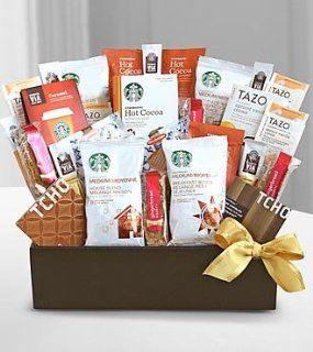 FTD Flowers Christmas Gift Basket Starbucks Grand Selection : Gourmet Coffee Gifts : Grocery & Gourmet Food