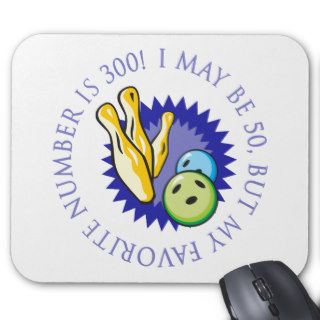Funny 50th Birthday Bowling Gifts Mousepads