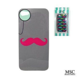 Mainstreet Collection iPhone 5 Grey Monacle Moustache Design Phone Case: Cell Phones & Accessories