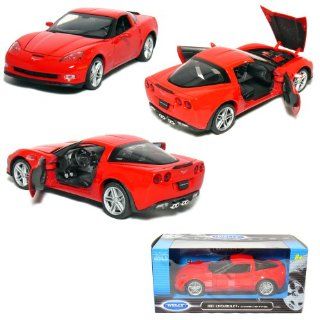 Welly 1/24 Scale Die cast Collection: 2007 Chevy Corvette Z06, Red.: Toys & Games