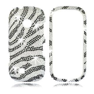 Talon 17204 Full Diamond Bling Phone Shell for LG VN251 Cosmos II 2   Verizon   1 Pack   Retail Packaging   Black/White: Cell Phones & Accessories