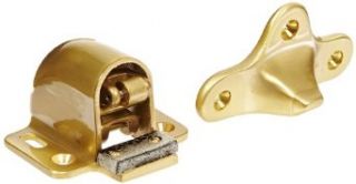 Rockwood 491R.4 Brass Floor Mount Automatic Door Holder with Stop, Satin Clear Coated Finish, 1/2" or Less Door to Floor Clearance, Includes Fasteners for Use with Solid Wood Doors and Concrete Floors Industrial Hardware