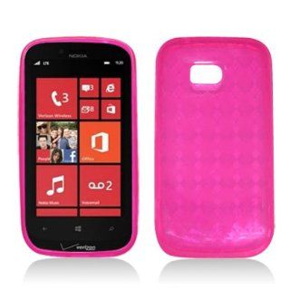 Pink Checker Tpu Soft Cover Case for Nokia Lumia 822 by ApexGears: Cell Phones & Accessories