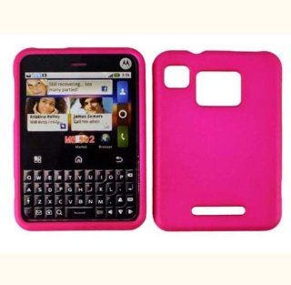 Hot Pink Hard Case Cover for Motorola Charm MB502: Cell Phones & Accessories