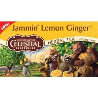 Celestial Seasonings Herbal Tea   Jammin' Lemon Ginger   Caffeine Free   Case of 6   20 Bags   HSG 1140540: Health & Personal Care