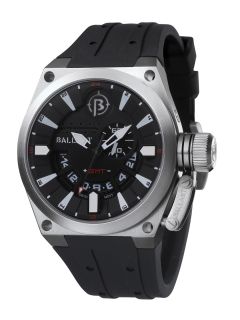 Mens Black Dial GMT Watch by Ballast