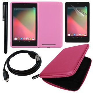 Skque Premium Pink Hard EVA Protector Case Cover + Pink Silicone Case + LCD S: Computers & Accessories