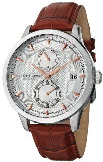 Stuhrling Original Men's 493.3315K2 Symphony Eternity Navigator PR Automatic Date Leather Strap Watch: Watches