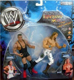 EDGE vs. KURT ANGLE   WWE Wrestling Unchained Fury"the Last Laugh" 2 Pack by Jakks: Toys & Games