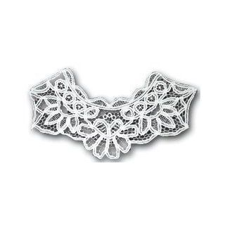 Lovely 100% Cotton Battenburg Lace Collar in White: Clothing