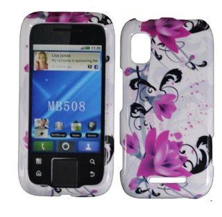 Purple Lily Hard Case Cover for Motorola Flipside MB508: Cell Phones & Accessories