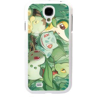 Pokemon Popular Cute Pikachu Samsung Galaxy S4 SIV i9500 TPU Soft Black or White Cases (White): Cell Phones & Accessories